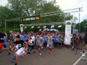 start of the Forest Hills 5K Run
