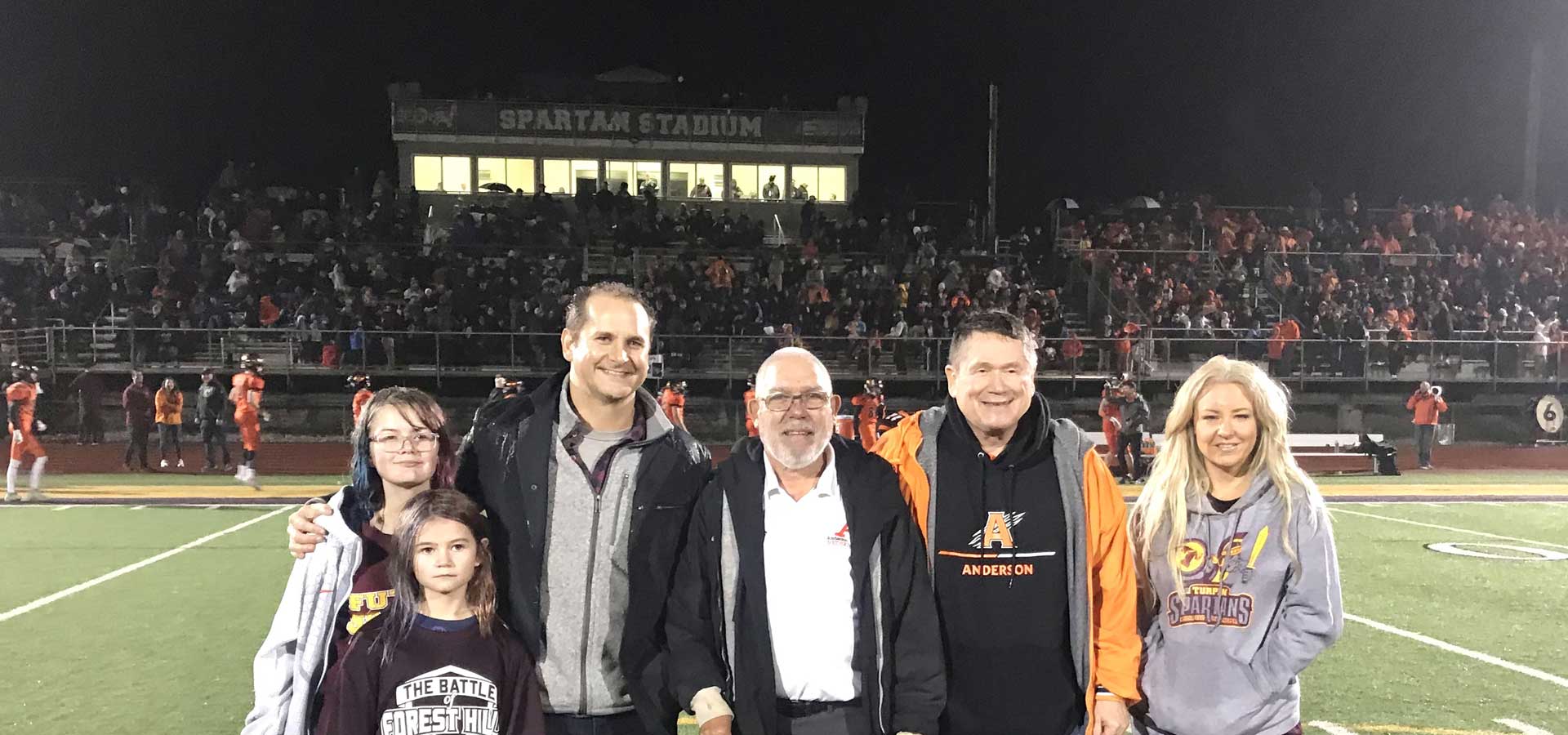 distinguished alumni at the Anderson Turpin football game